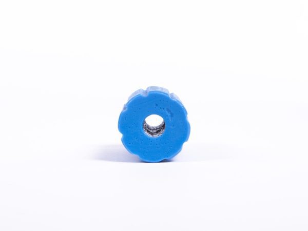 Giant Textured Beads grid blue cylinder with hole