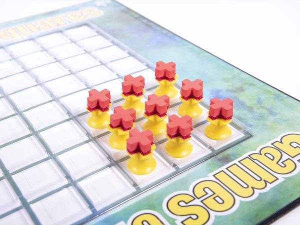 X/O Game Tokens with Crown X pieces from Games of Squares kit
