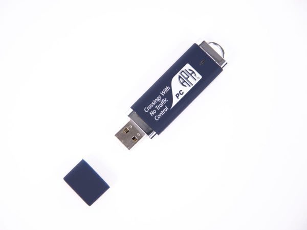 Crossing with No Traffic Control flash drive with cap off