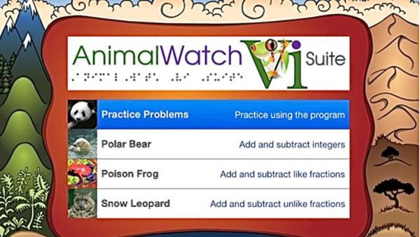 Animal Watch home screen
