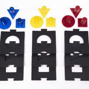 Bright Shapes Knob Puzzle and associated pieces