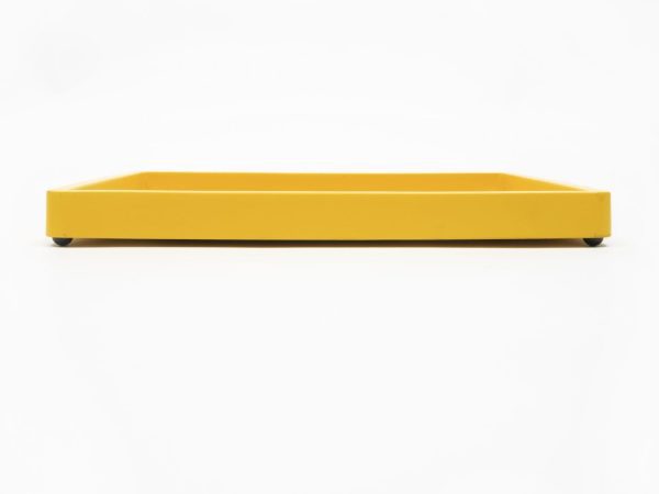 Work Play Tray Small Yellow Side View