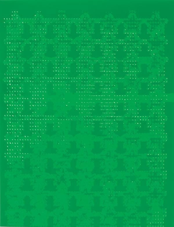 Sheet of green Feel-n-Peel Star stickers