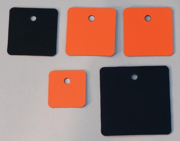 Orange Black Squares Shape Board