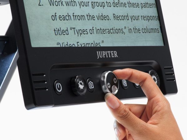 Jupiter Portable Magnifier Demonstrating Use Of Zoom Knob