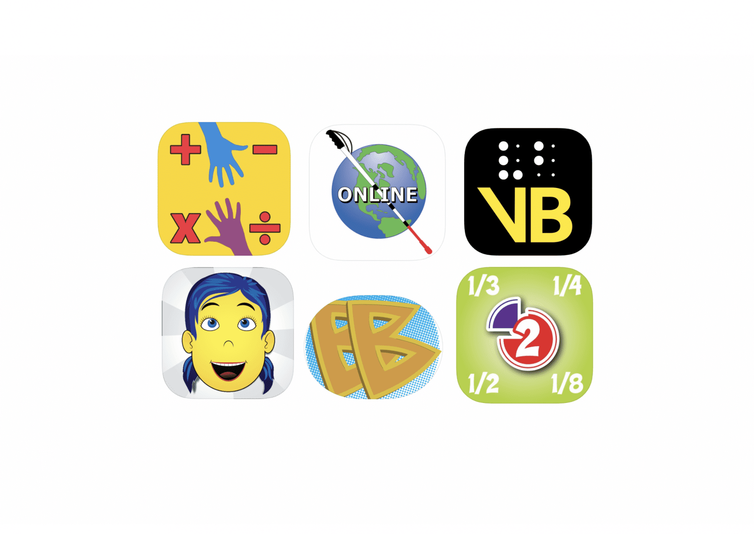6 app icons for the apps described in the blog