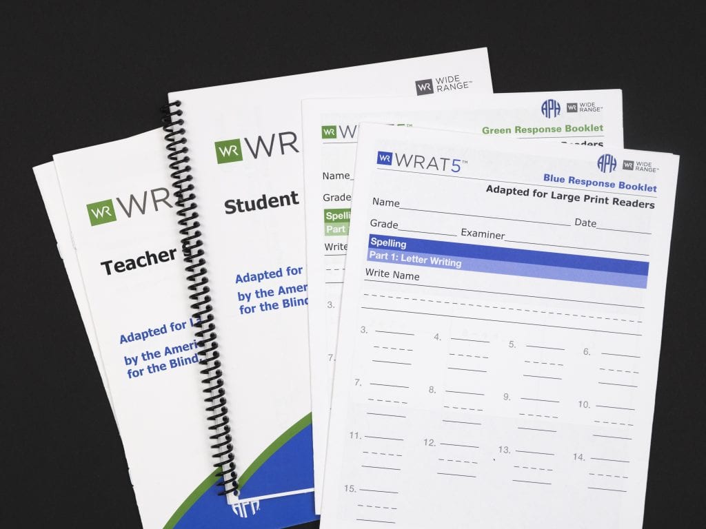 Photo of WRAT-5 Teacher and Student Response Booklets
