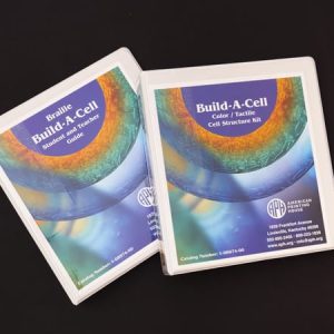 Braille Build-A-Cell Student and Teacher Guide binder and Build-A-Cell Color / Tactile Structure Kit binder.