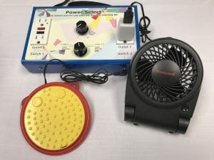 new turbo fan, swtich, and power selector pictured together