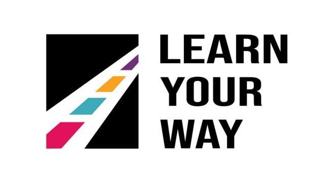 APH Annual Meeting Logo. Text reads “Learn Your Way” next to a graphic of a path made of APH branding color squares